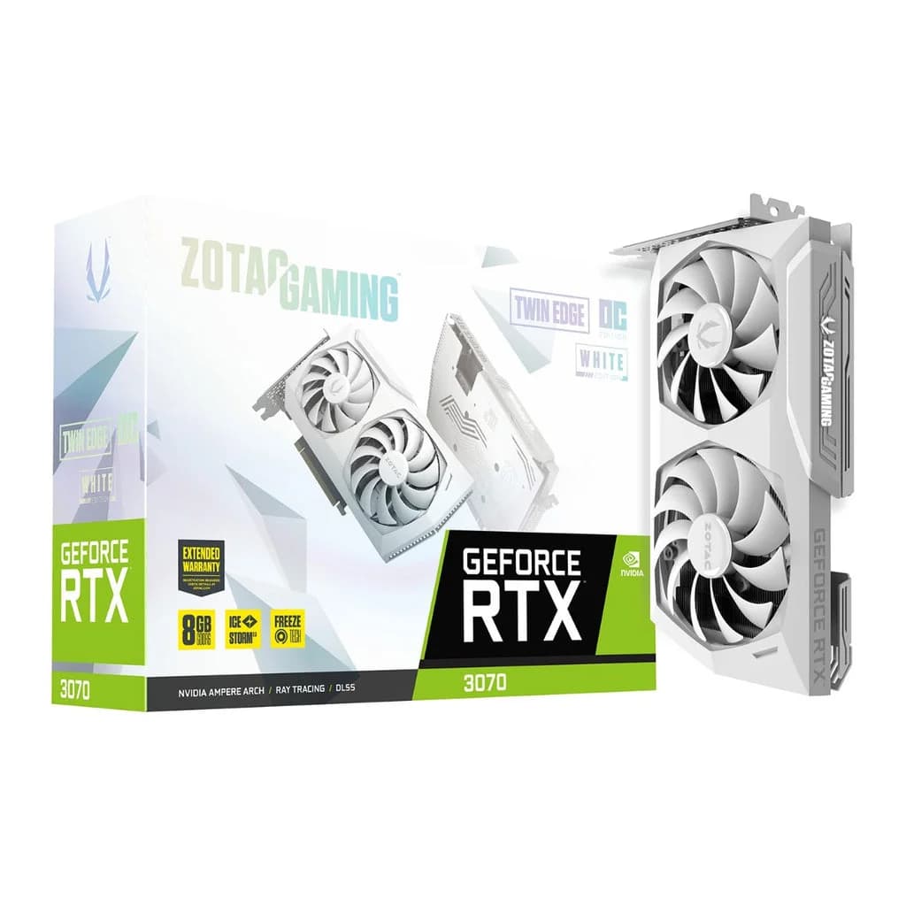 Placa Gráfica Zotac Gaming GeForce RTX 3070 Twin Edge OC White Edition 8GB GDDR6