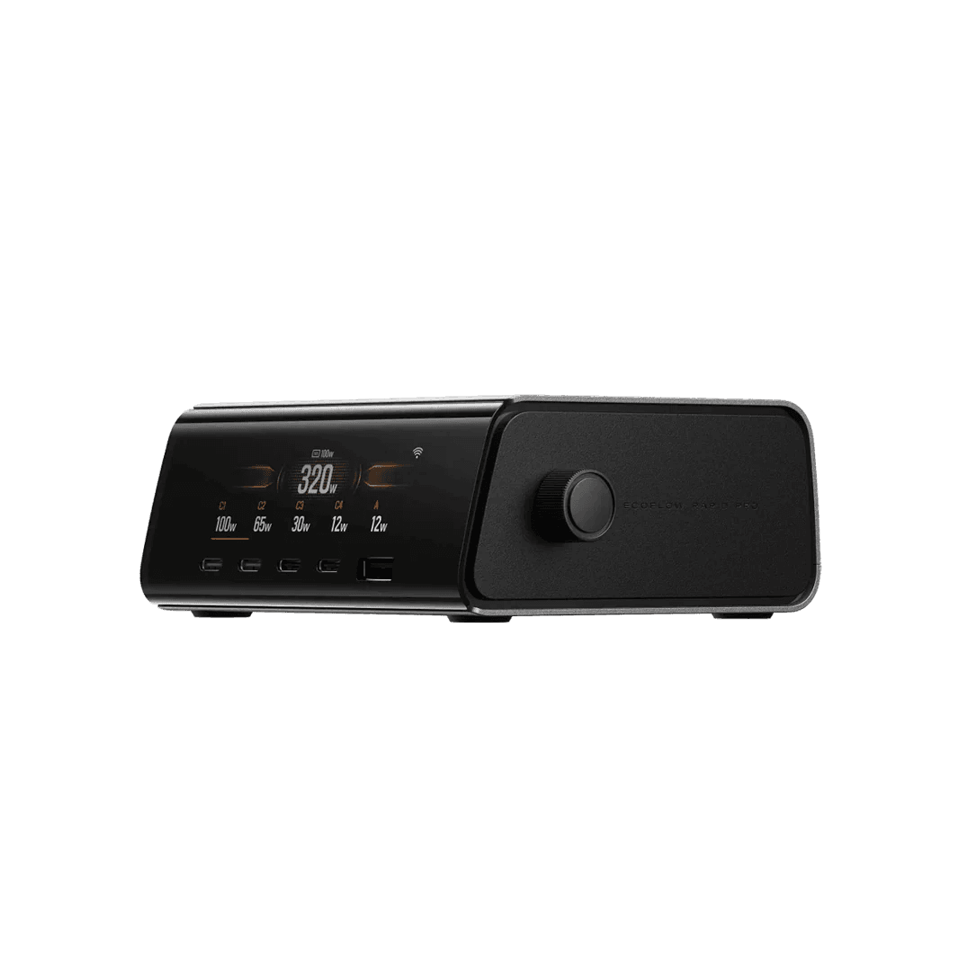 Ecoflow Estação de Carregamento 320W 5 Portas GaN em Preto - Ecoflow Rapid Pro