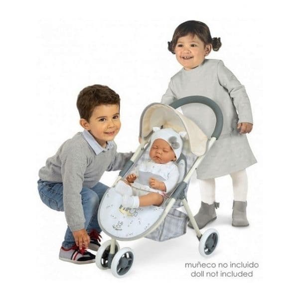 Dream Carrinho de Bonecas com 3 Rodas Cinza