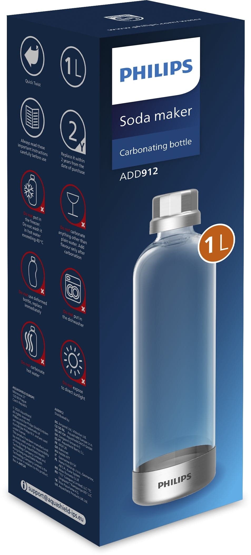 Philips ADD912/10 garrafa para bebidas Uso diário 1000 ml Politer