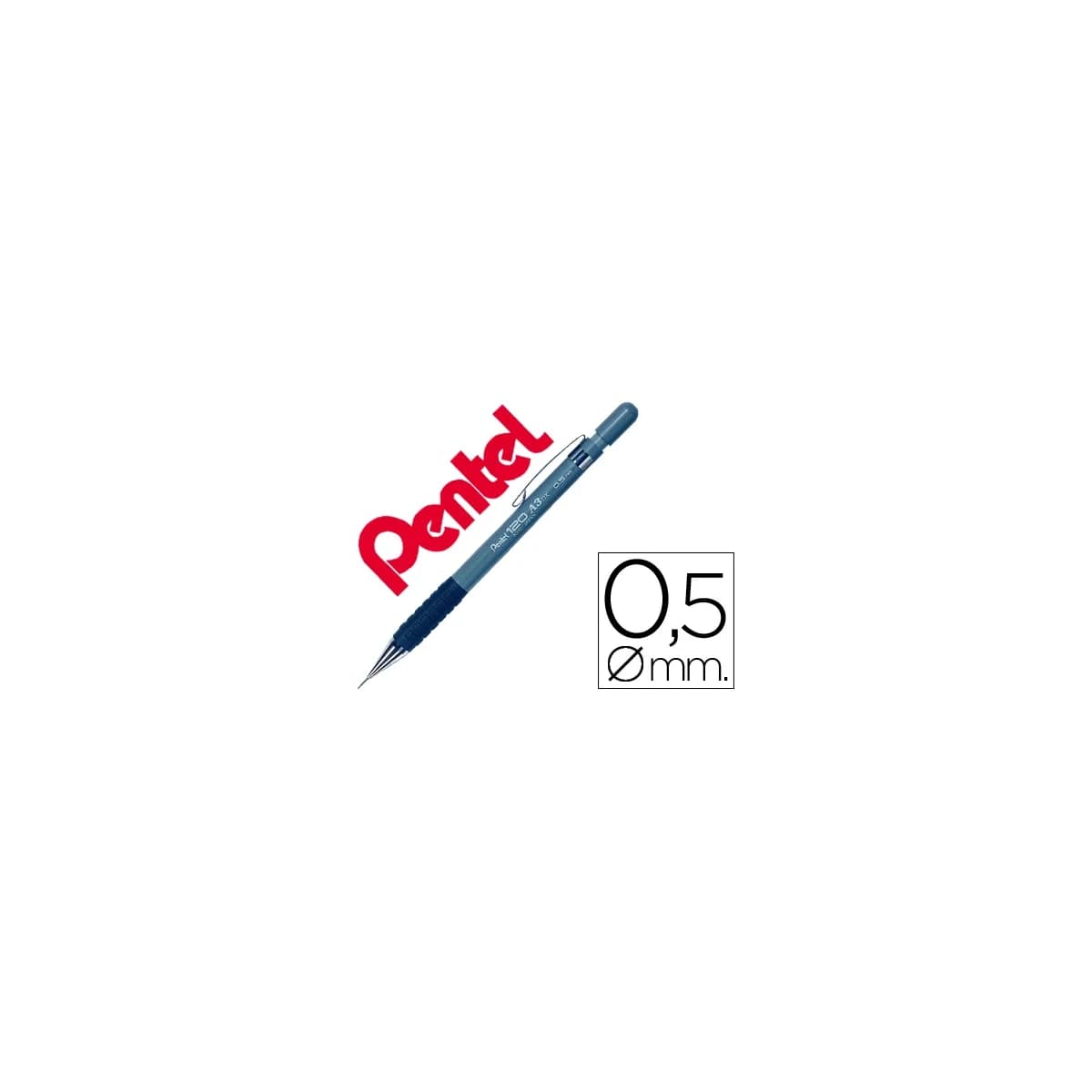 Lapiseira pentel a315 0,5 mm cinza – 12 unidades