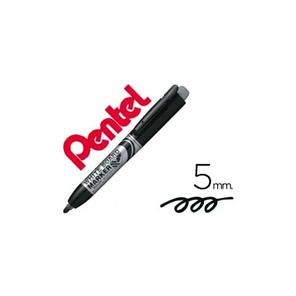 Pentel 12 un. Marcadores MWX5M 5mm Preto - MWX5M-A