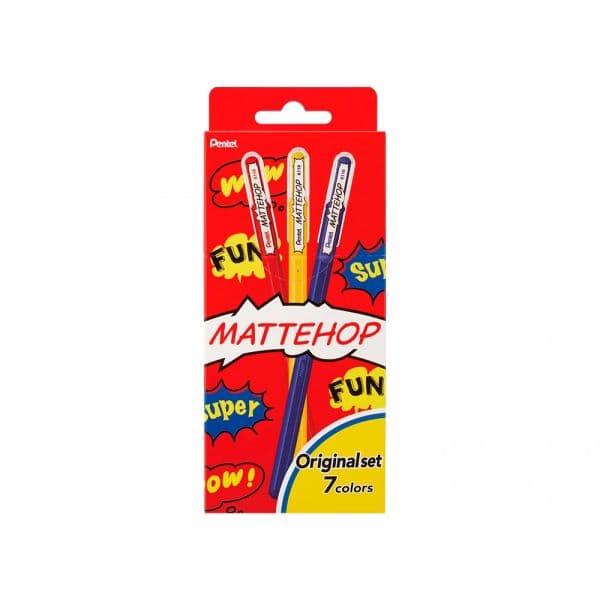 Pentel Canetas Gel Mattehop K110 Pack 7 Original