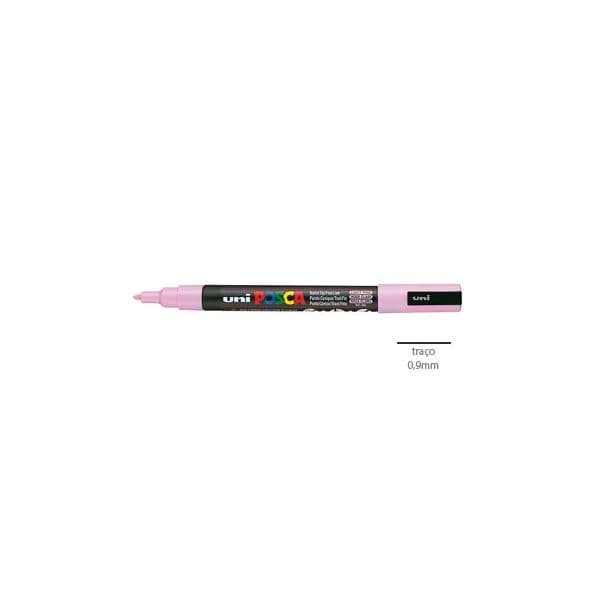 Uni Marcador Posca PC-3M Rosa Claro