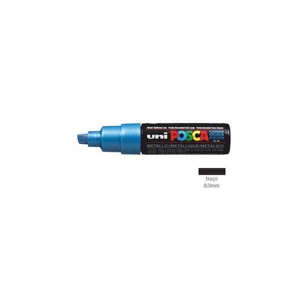 Uni Marcador Posca PC-8K Azul Metálico