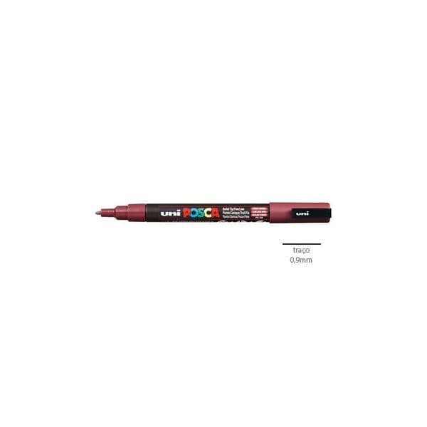 Uni Posca Marcador PC3M 0.9mm Vinho Tinto - 1293181/UN