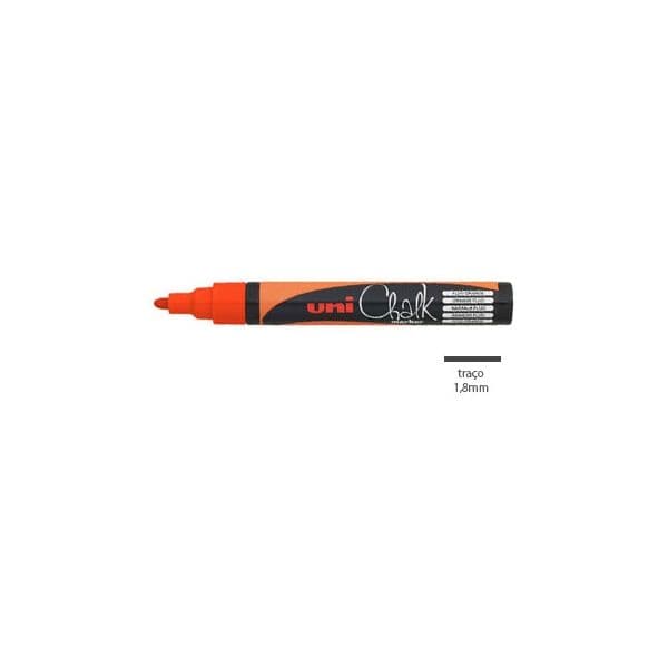 Uni-Ball Marcador Resistente PWE5M Laranja Fluorescente