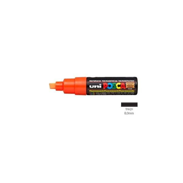 Uni Marcador Posca PC-8K Laranja Fluorescente
