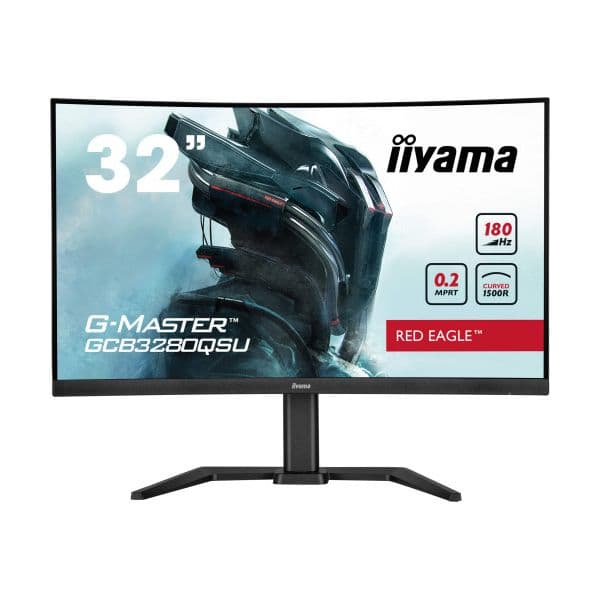 Monitor iiyama G-MASTER GCB3280QSU-B2 31,5" LED VA QHD 180Hz Alto-falantes Altura ajustável Curvo de sincronização adaptável