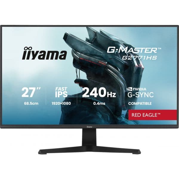 Monitor iiyama 27" G-MASTER G2771HS-B1 Full HD 240Hz IPS HDR10 G-SYNC/Adaptive Sync 2xHDMI+DP Preto