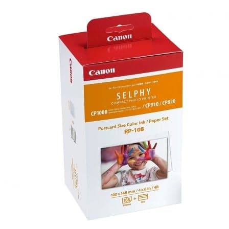 Conjunto Papel e Tinteiro Canon RP-108 - 108 Folhas