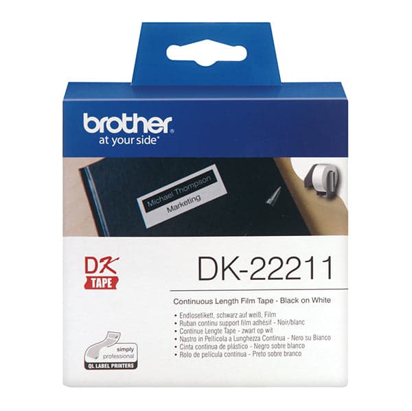 Brother DK-22211 etiquetadora Preto sobre branco