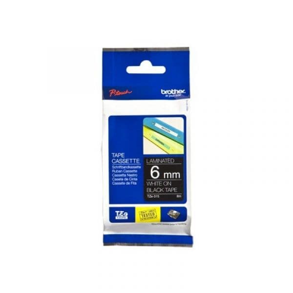 Fita para gravacao p-touch 6mm preto/branco (brotz315)