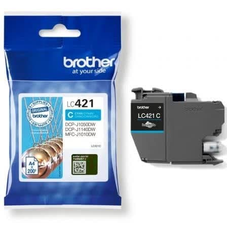 Tinteiro Brother LC421C Azul 200 Pág.