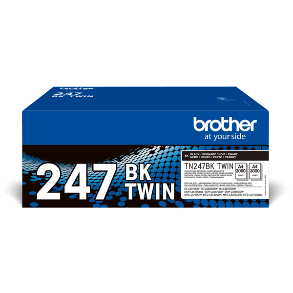 Brother Pack de 2 Toners Pretos de Alta Capacidade, Duração Estimada: 3.000 Páginas Cada Toner Segundo Iso/iec 19798