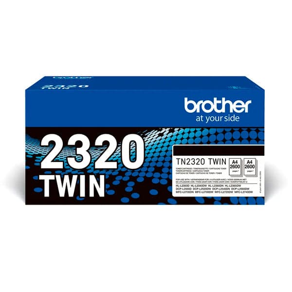 Brother Pack de 2 Toners Pretos Original Multipack TN2320TWIN