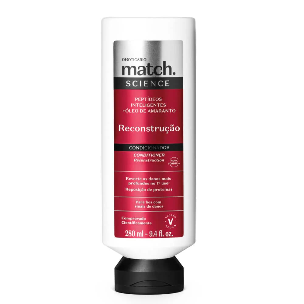 Condicionador Match Science Reconstrução 280ml O Boticário
