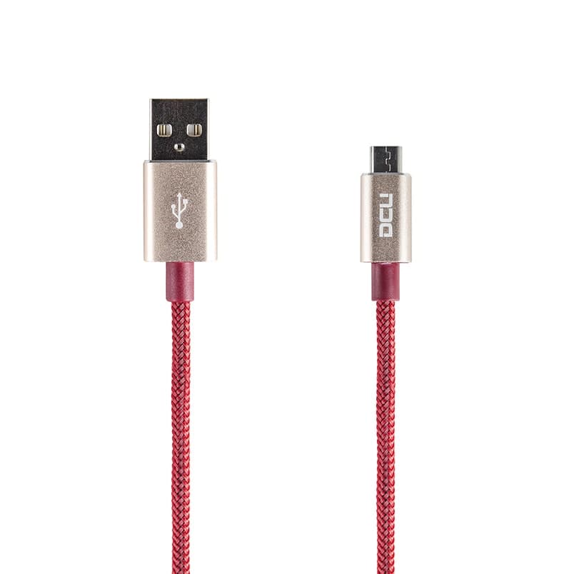Cabo USB “A” Macho / Micro USB “B” Macho 2mt Grená Algodão