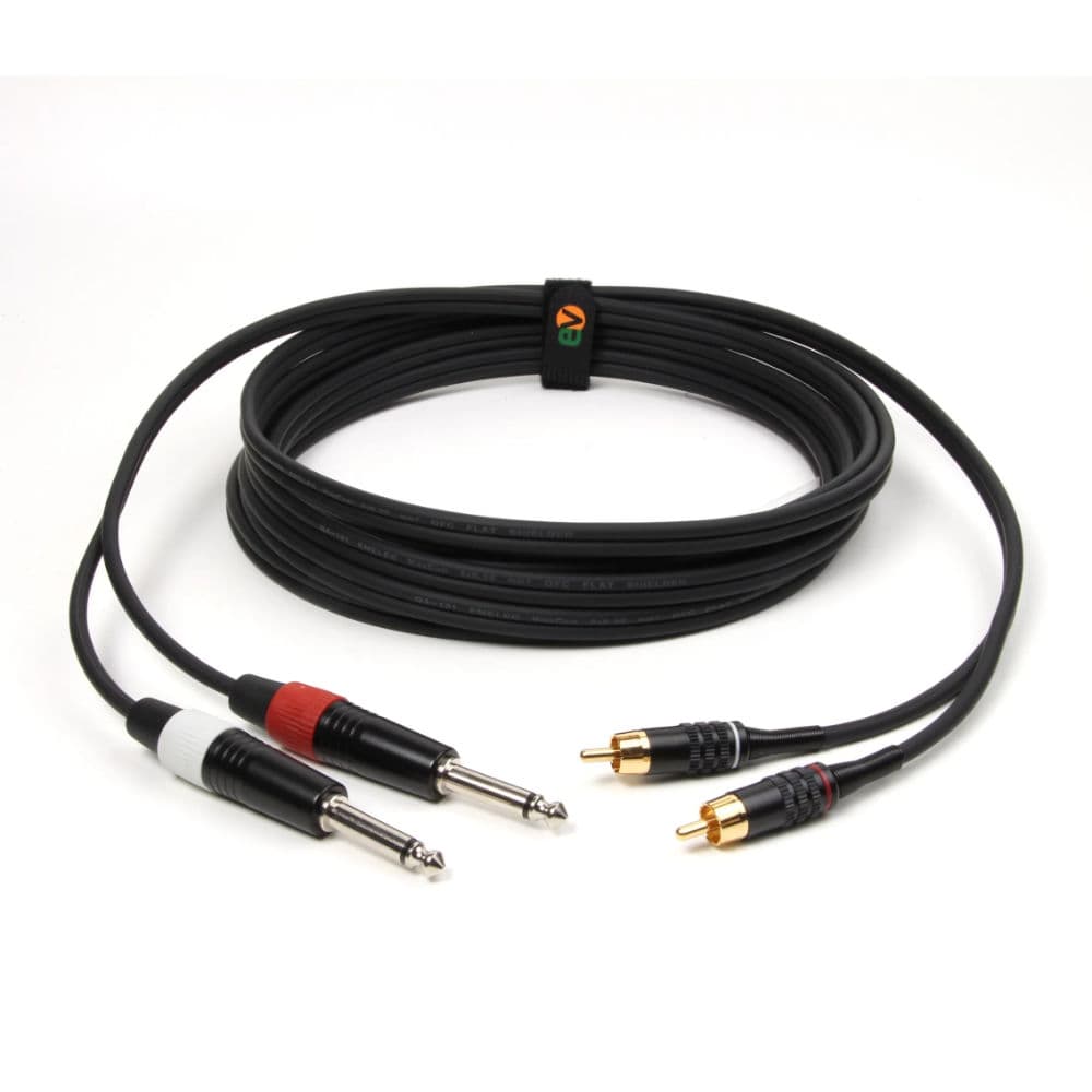 Cabo 3,5 Macho ST / 2x 6,35 Macho Mono 5m