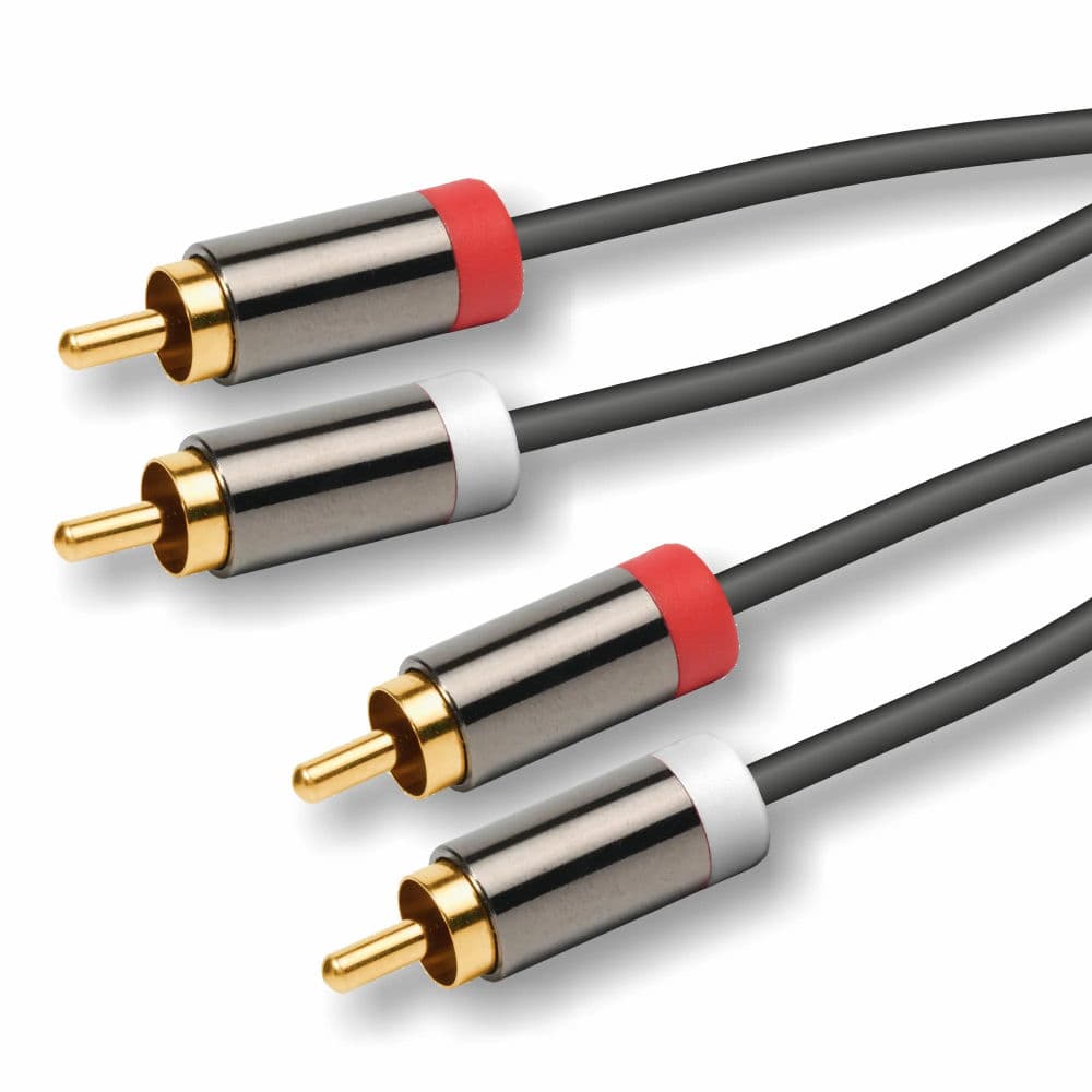 Cabo Profissional 2x RCA Macho para 2x RCA Macho – 1,5m