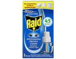 insecticida raid eléctrico líquido recarga 45 noites 27ml