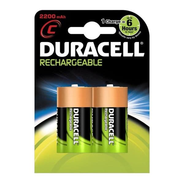 Duracell Blister 2 Pilhas Recarregáveis 1,2V 3000mAh Ni-Mh - C / R14 - BABY/HR14