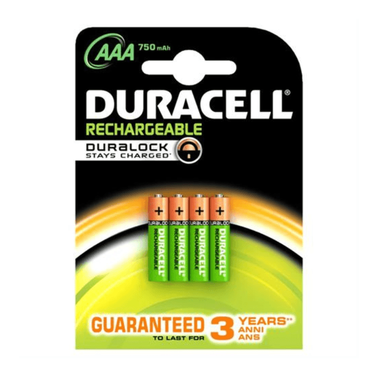 DURACELL - BATERIA RECARREGVEL HR03 AAA 750mAh 4 UNIDADE