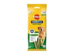 snacks para cão dentastix pedigree fresh raça grande 270g 7 unidades