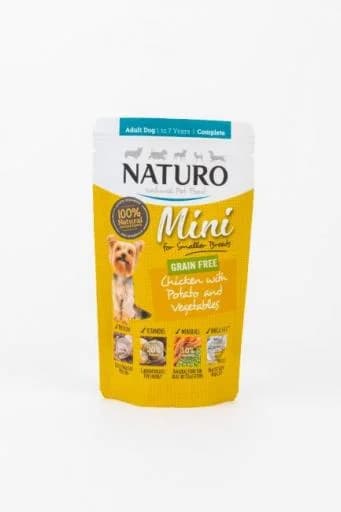 Naturo Adult Mini Dog Grain Free Saqueta de Frango com Batata & Legumes
