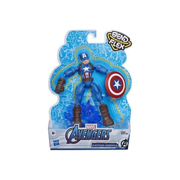 Hasbro Os Vingadores Figura Bend and Flex Capitão América 15 cm