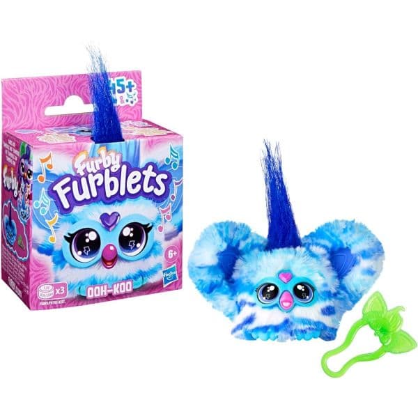 Hasbro Furby Furblets Ooh-Koo Peluche Eletrónico Interativo Azul e Branco