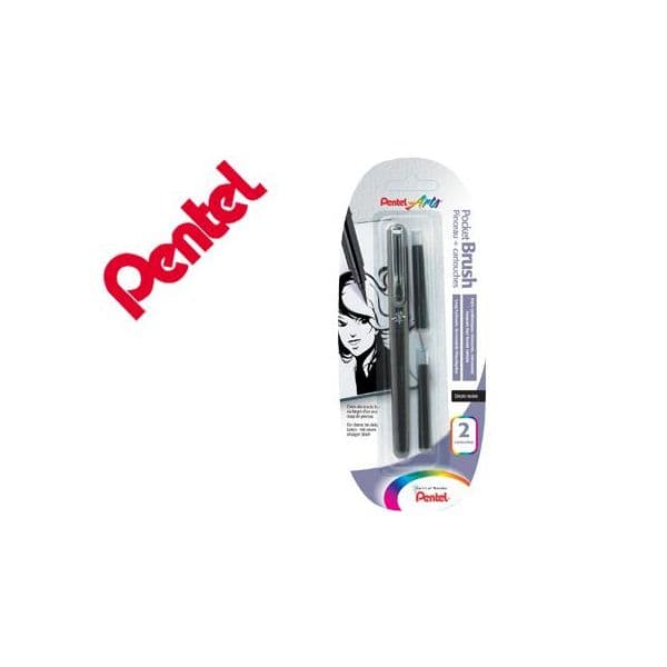 Pentel Blister Caneta Pincel Xgfkp/Fp10 Preto Tinta da China c/ Recarga - OFF048624CE