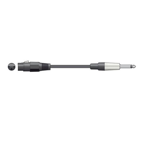 Chord Cabo Xlr Femea para Jack 6.3 Mono Black 6m