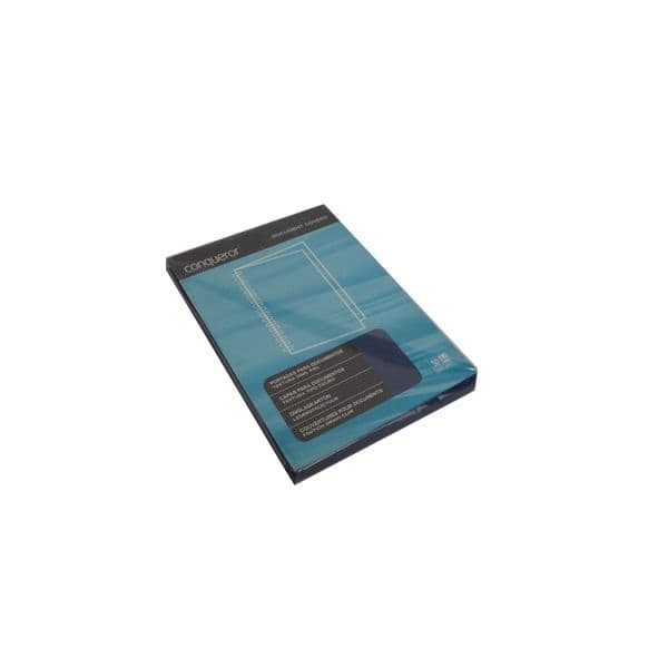 Conqueror 50 un. Fls Bolsa Encadernação A4 Couro 300g Azul