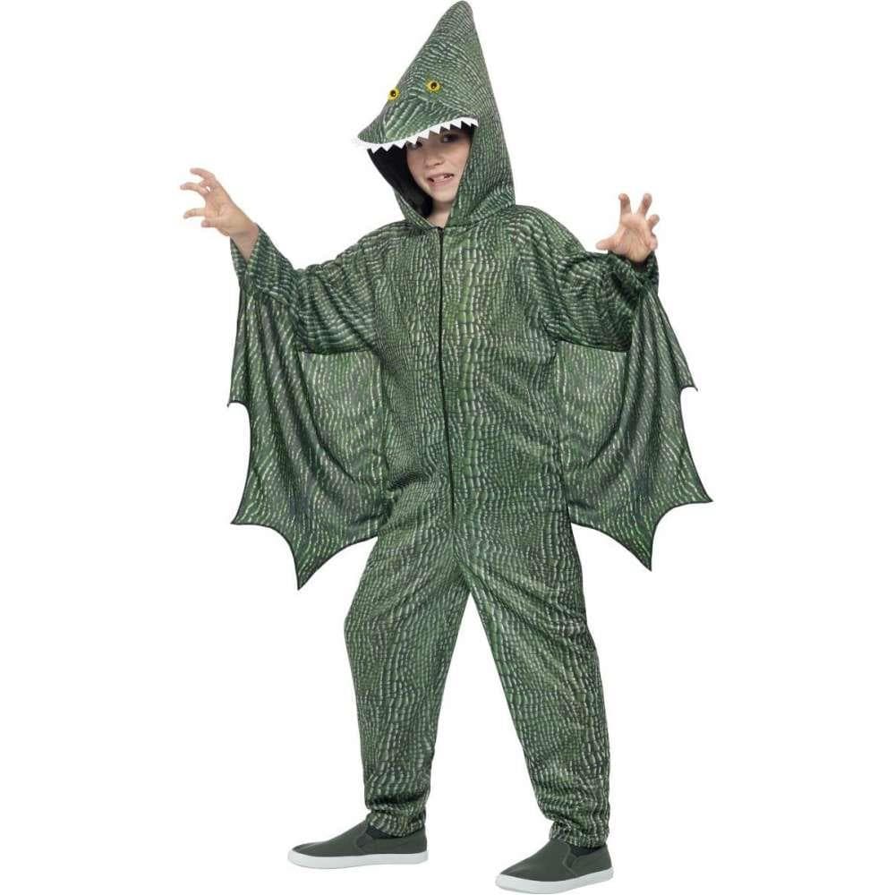 Disfarce Dinossauro Pterodactyl Verde 4-6 Anos