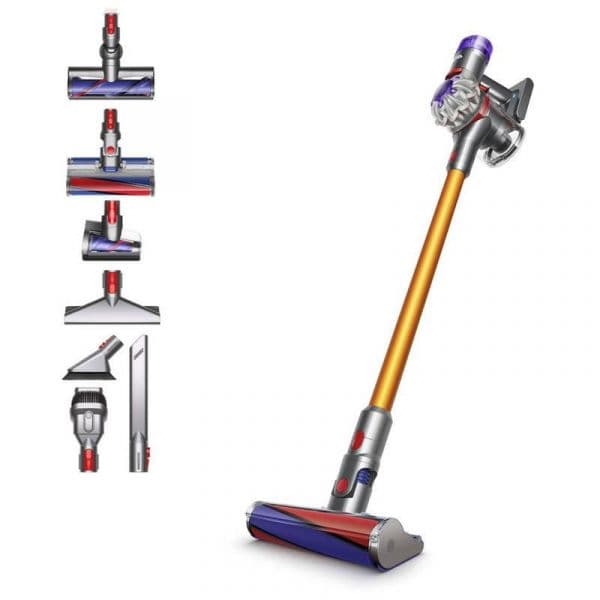 Aspirador Vertical Dyson V8 Absolute Sem Fio 21.6V 115AW (Prata / Amarelo)