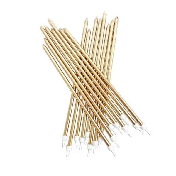 Anniversary House Pack Velas Altas com Suporte Dourado - 121000213