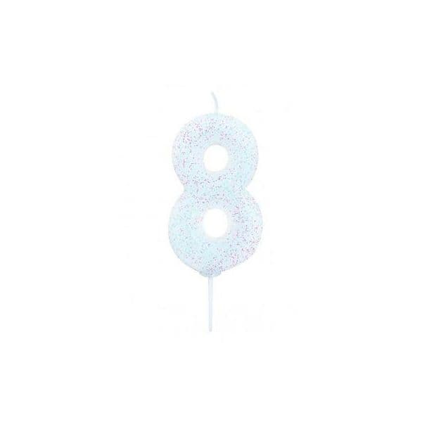 Anniversary House Vela Glitter Nº8 - 121100018
