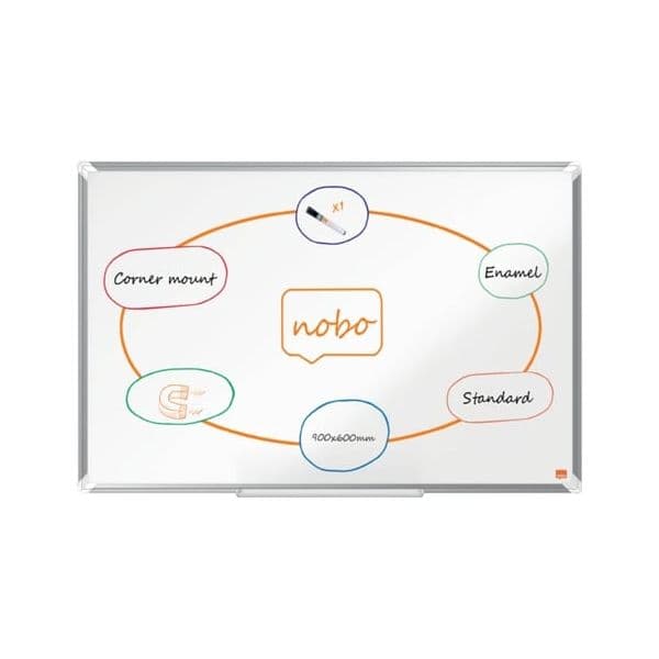 Nobo Quadro Branco Prestige Magnetico Lacado Moldura Alumínio 900X600 mm - OFF075384CE