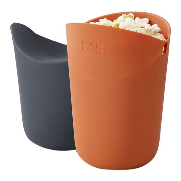Joseph Joseph 2 Moldes para Pipocas No Microondas Laranja Cinza