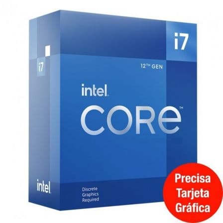 intel® Core I7-12700F 12 Cores (8P+4E) Threads 20, 2.1Ghz até 4.9 Ghz 25MB Cache Boxed LGA1700 65w/180w – obriga a ter gráfica discreta