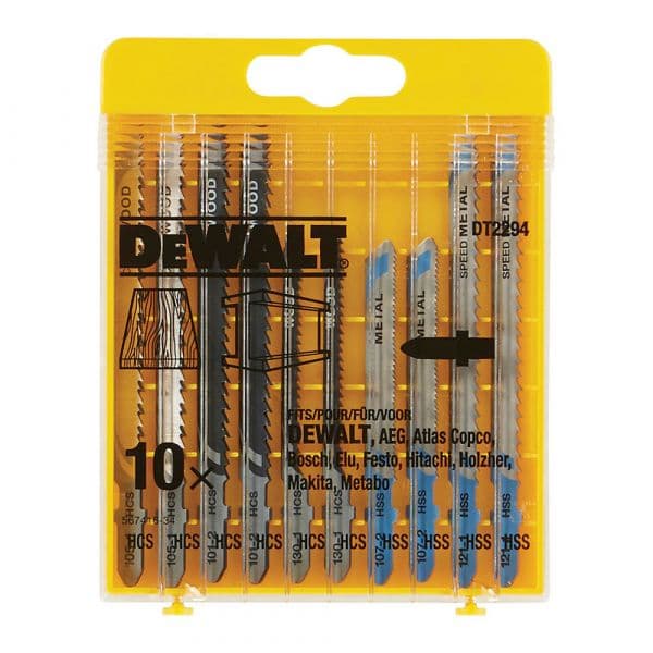 DeWALT Conjunto de 10 Folhas de Serras- Madeira, Metal, - DT2294-QZ