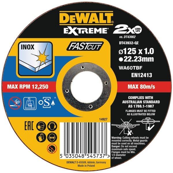 Dewalt Disco de Corte Aço Inox Extreme 125mm - DT43932-QZ