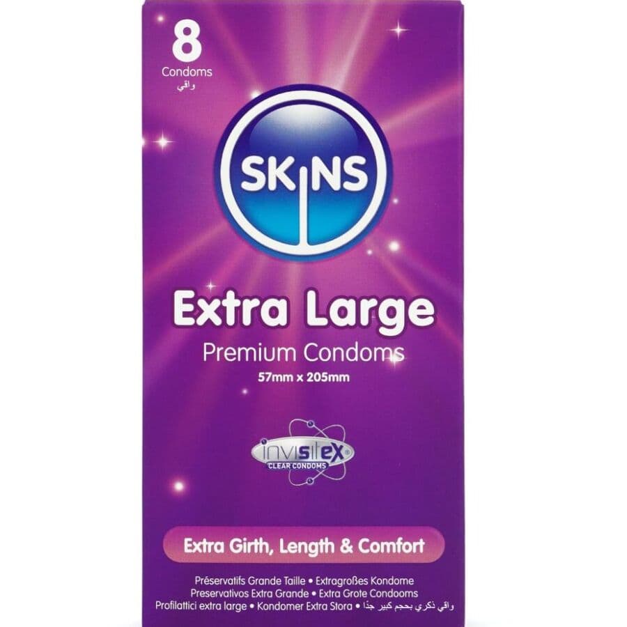 Skins 12 Preservativos - Tamanho Extra - 3412729- D-209335