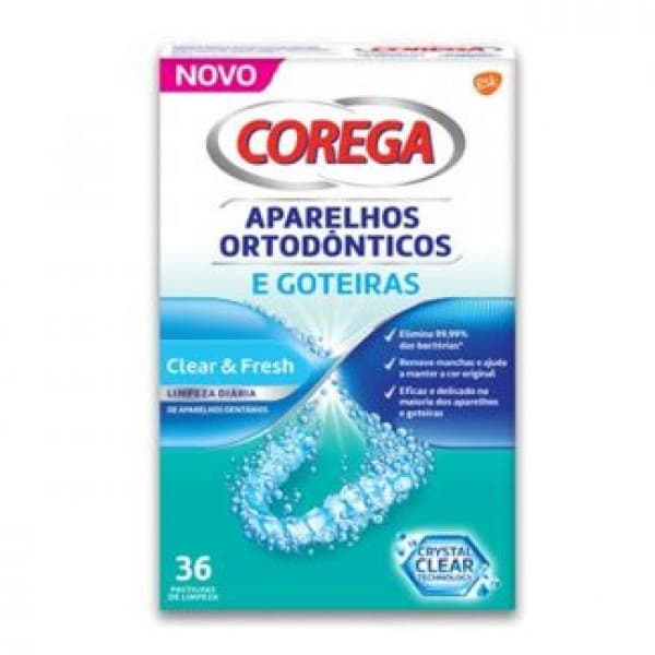 COREGA ORTODONTICOS GOTEIRAS PASTILHAS LIMPEZA X36 | WOWFARMA