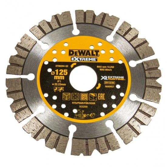 DT90294-QZ Lâmina de diamante EXTREME RUNTIME 125mm refª DT90294-QZ DEWALT