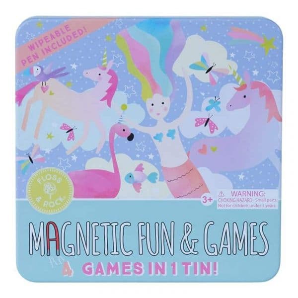 Floss & Rock Lata de Metal com 4 Jogos Magnéticos Fantasy