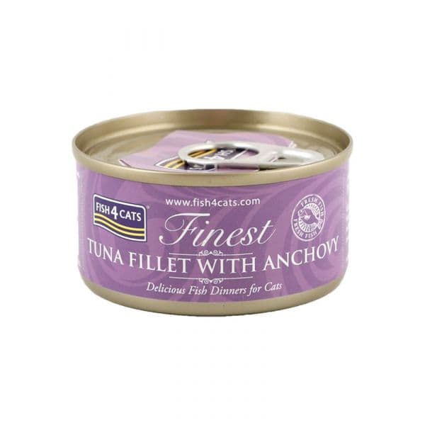 Ração Húmida FISH4PETS F4C Finest Filete de Atum com Anchovas 70g