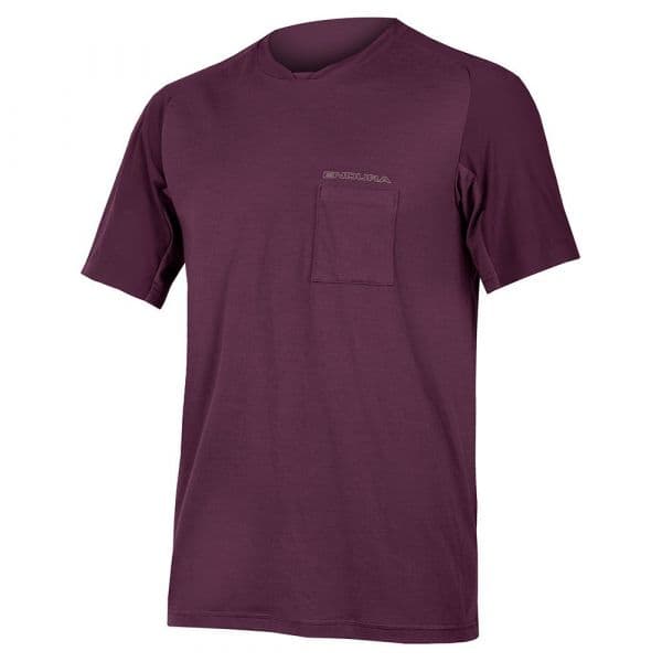 Endura Gv500 Foyle T Short Sleeve Gravel Jersey Roxo M Homem