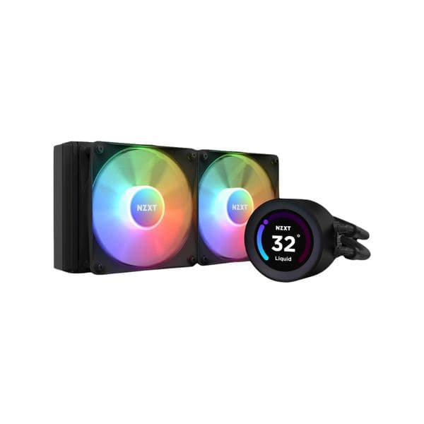 Nzxt Cooler Cpu Kraken Elite 240 LCD RGB Liquid Preto - RL-KR24E-B1
